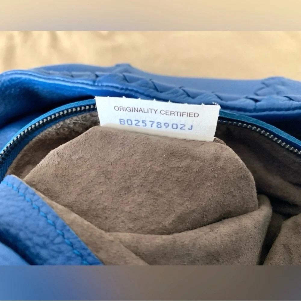 Bottega Veneta Blue Woven Hobo Bag